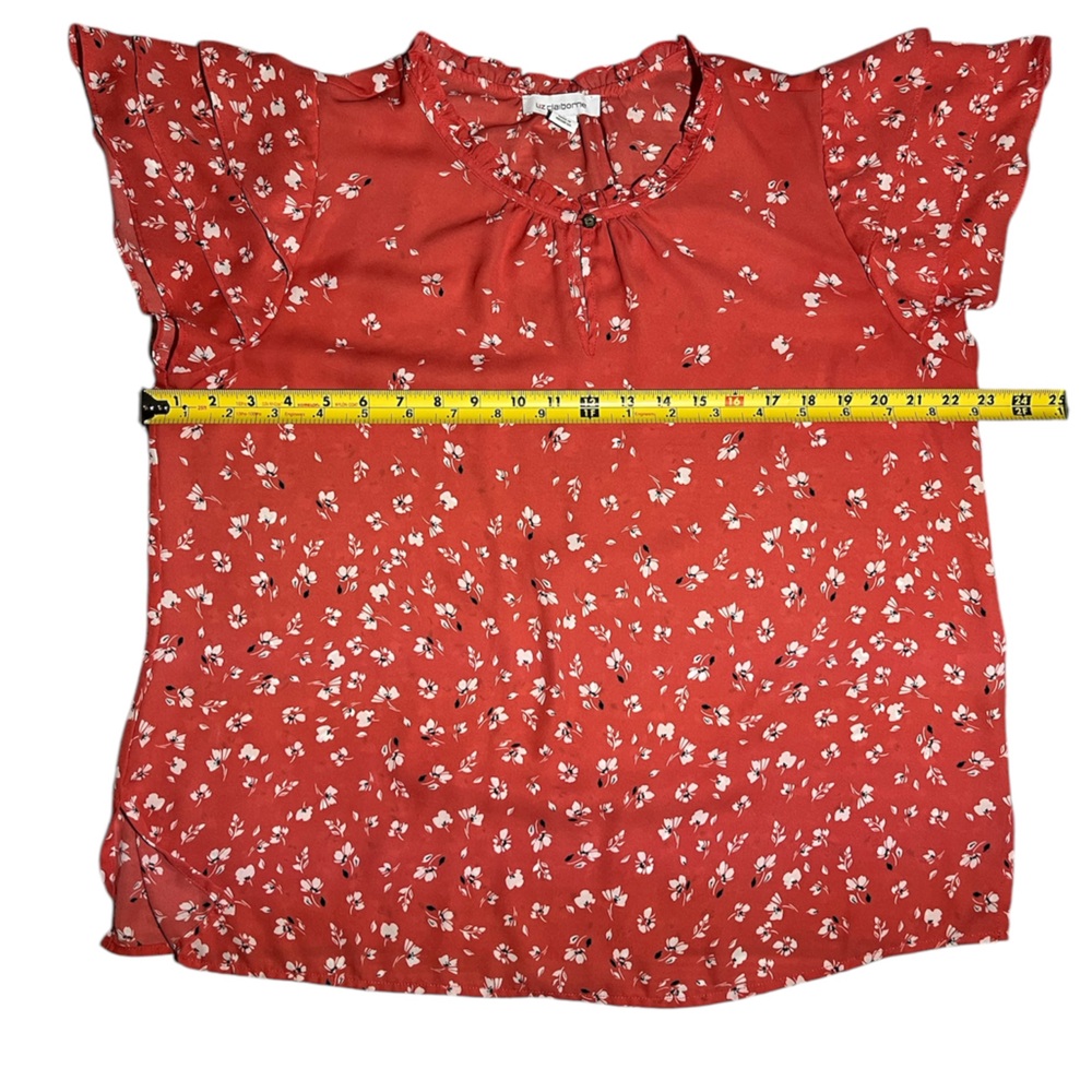 Red Floral Blouse